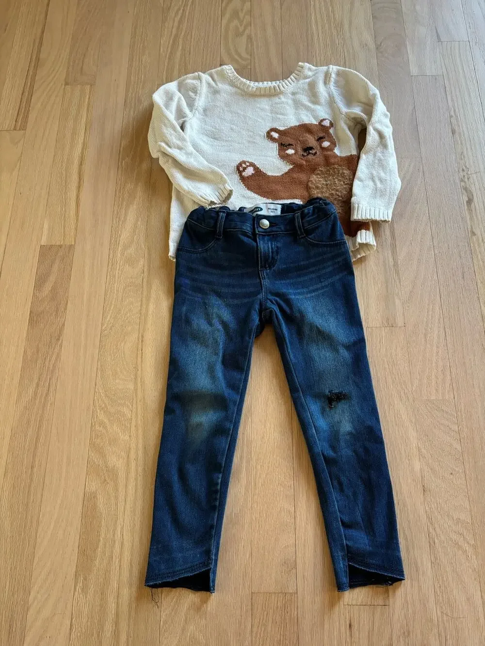 Old Navy Legging Jeans & Sweater 3-4 T